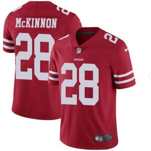 Men San Francisco 49ers #28 Jerick McKinnon Nike Red Limited Player NFL Jersey